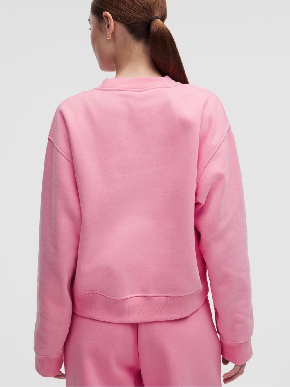 Lululemon Women's Steady State SuperLoft Crew Candy Cloud Pink Size XL NWT - Picture 9 of 10